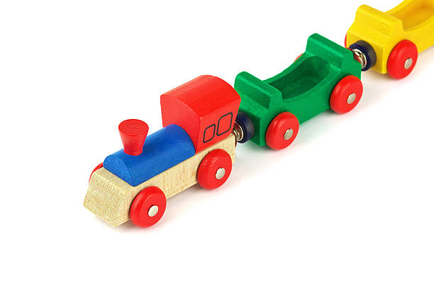 istock Wooden colorful toy train 462155225