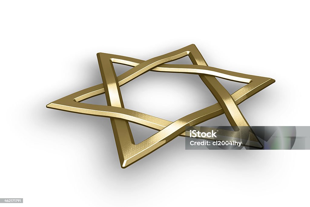 Judaism religious symbol - star of david Star of David with shadow Clip Art Stock Photo