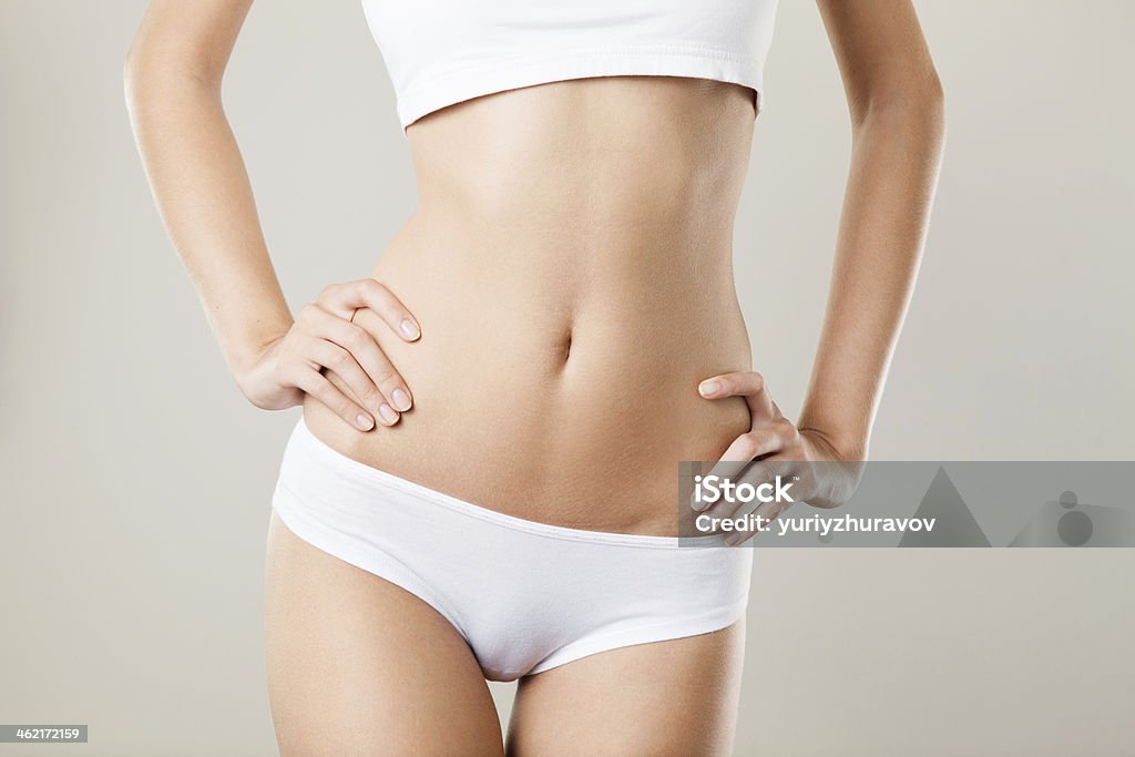 Perfect Slim Woman Body. Diet Concept Abdomen Stock Photo