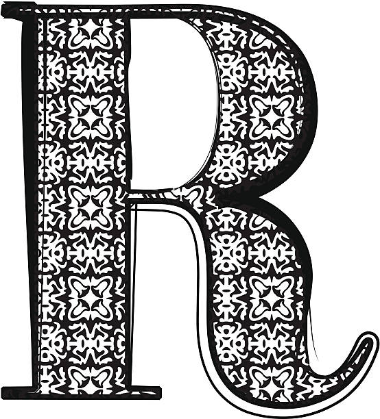 ilustrações, clipart, desenhos animados e ícones de moda fonte letra r - letter r alphabet alphabetical order backgrounds