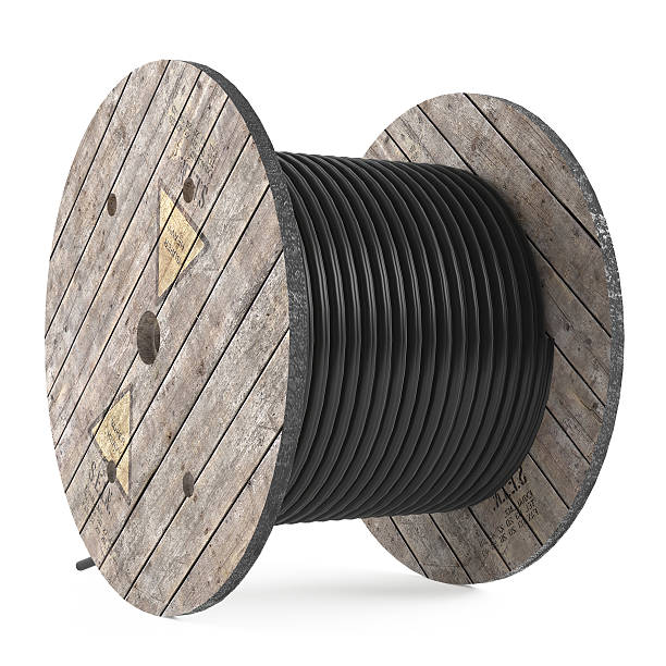 istock Cable drums. Industrial hose reel 462185603