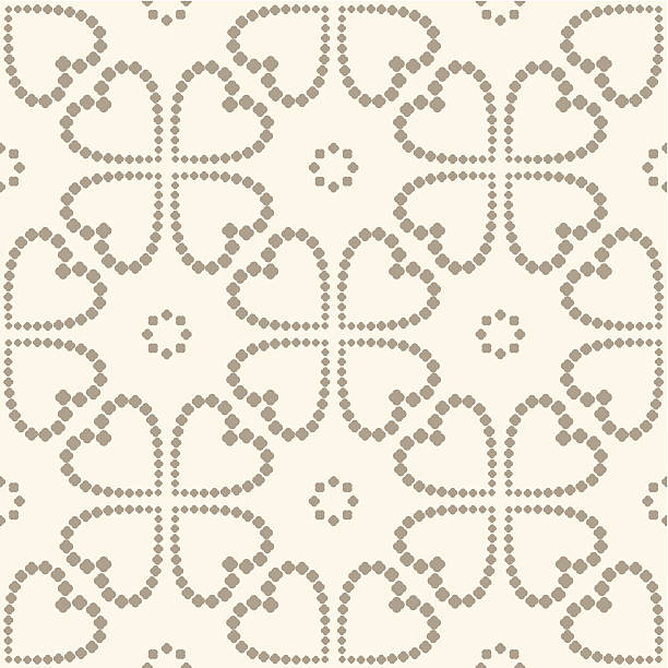 Seamless pattern with hearts. Seamless pattern with hearts. grey hair on floor stock illustrations