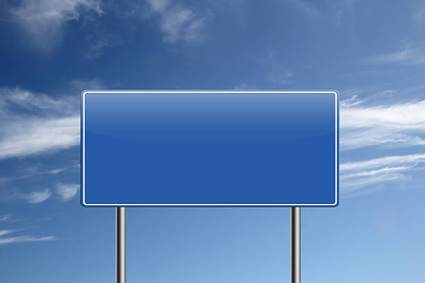 istock Blanck blue road sign. 462189615