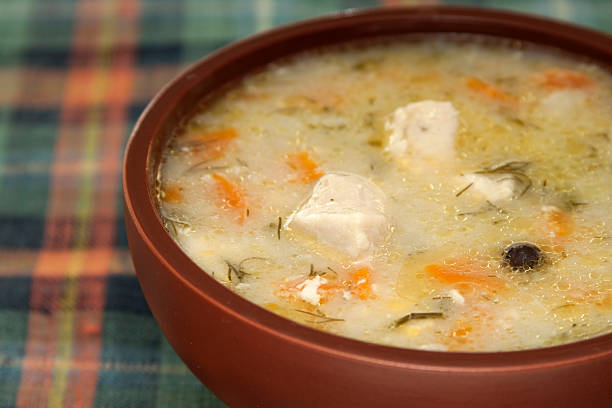 istock Chicken soup with vegetables and sauce. 462190803