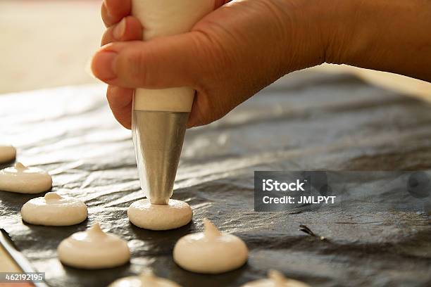 Woman Baking In Home Stock Photo - Download Image Now - Macaroon, Making, Preparation
