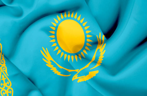 istock Kazakhstan waving flag 462198665