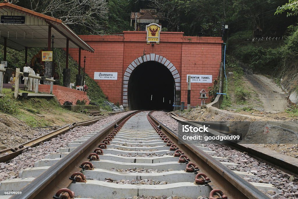 Railway Tunnel Railway  Khuntan tunnel at Lampang,Thailand. Abstract Stock Photo