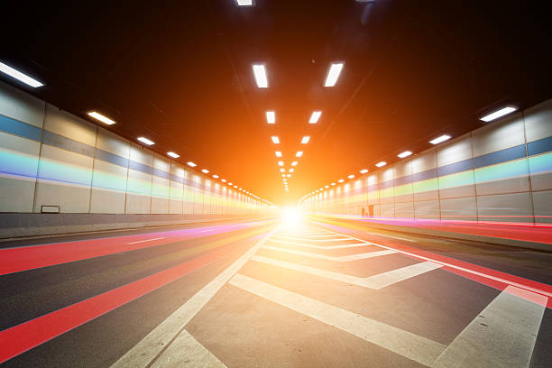 istock Abstract car in the tunnel trajectory 462199659
