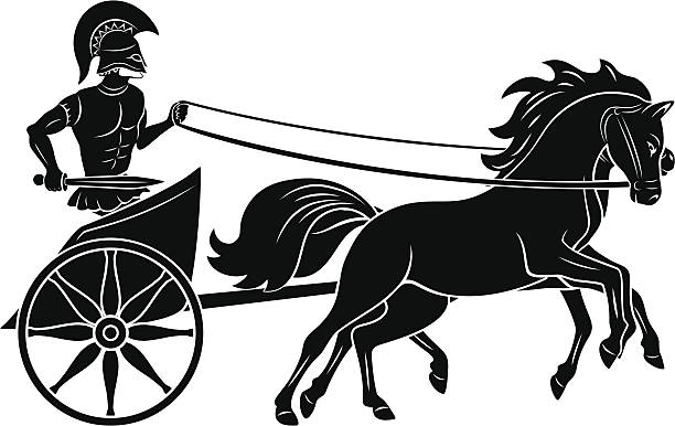 gladiator - chariot stock-grafiken, -clipart, -cartoons und -symbole