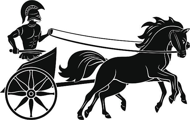 ilustrações, clipart, desenhos animados e ícones de gladiador - chariot