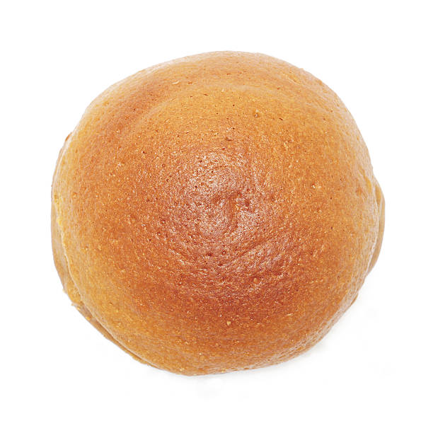 round bread round bread on white background - top view sweet bun stock pictures, royalty-free photos & images