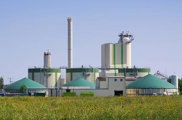 biogas fahren plant - anaerobic stock-fotos und bilder