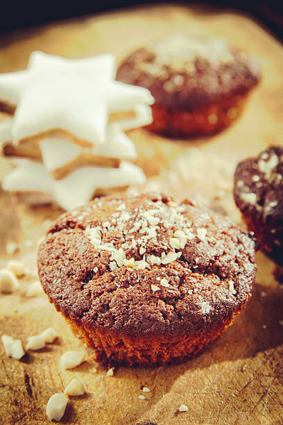 Holidays And Celebrations chocolate muffin stock photo