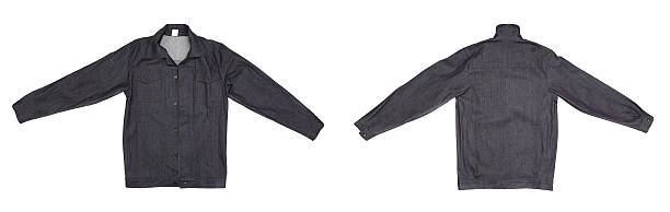 los hombres de raza negra de vestir jeans la parte delantera y trasera. - jacket shirt male fashion fotografías e imágenes de stock
