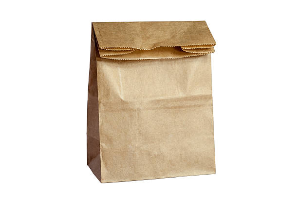 istock Brown Paper Bag Lunch with clipping path 462211457