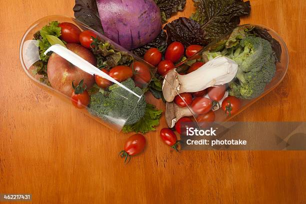 Capsule Inside Stock Photo - Download Image Now - Agriculture, Apple - Fruit, Broccoli