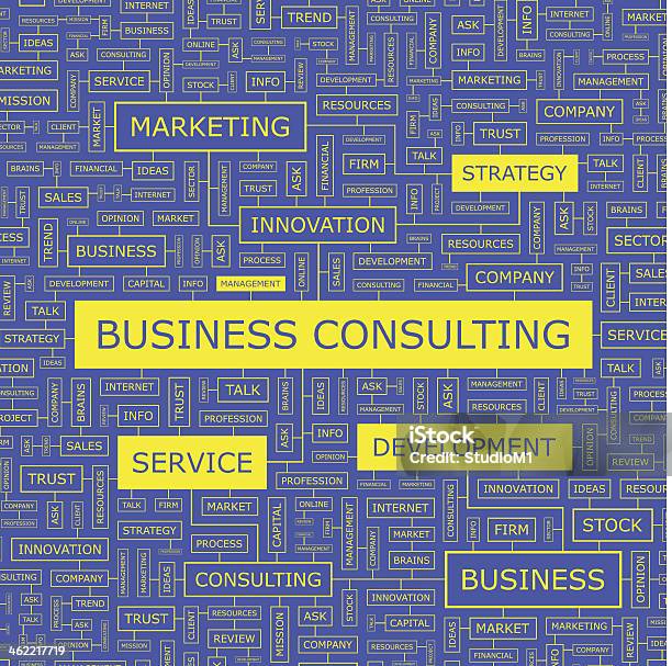 Business Consulting Stock Illustration - Download Image Now - Portrait, Word Cloud, Abstract