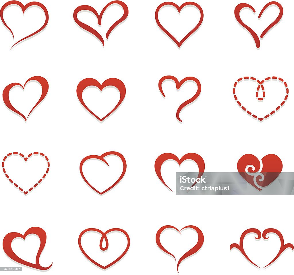 Heart valentine icon set vector illustration Heart Shape stock vector