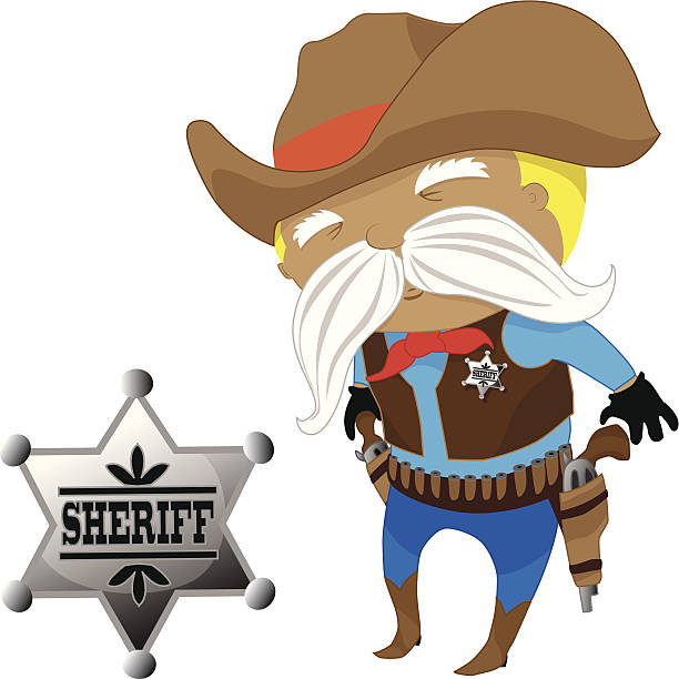 cowboy-sheriff - sheriff badge contest deputy stock-grafiken, -clipart, -cartoons und -symbole