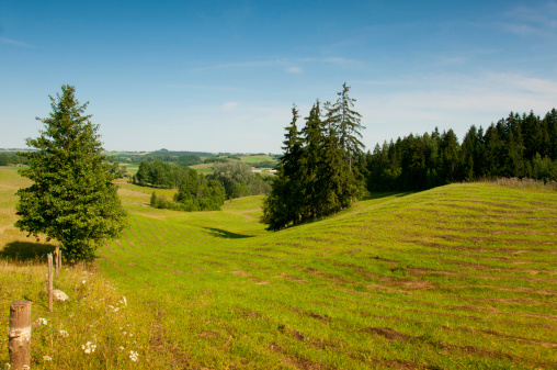 Looking from Ispolin peak in Stara Planina at Kazanlak Valley. Shipka, Sheinovo and other towns can be seen. Gabrovo province, Bulgaria, Europe.