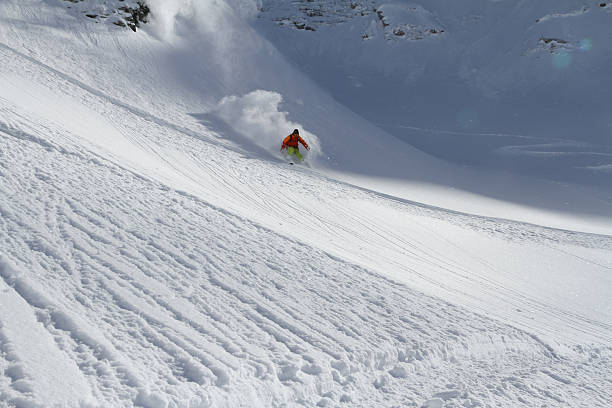 istock Skier in deep powder, extreme freeride 462226971