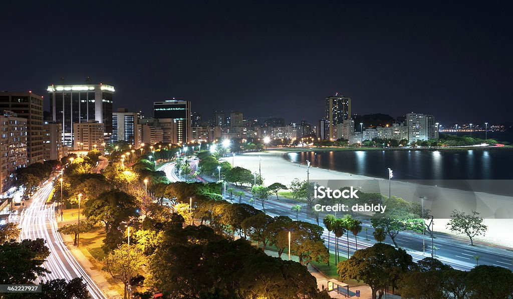 Rio de Janeiro Skyline bei Nacht - Lizenzfrei Botafogo - Brazil Stock-Foto