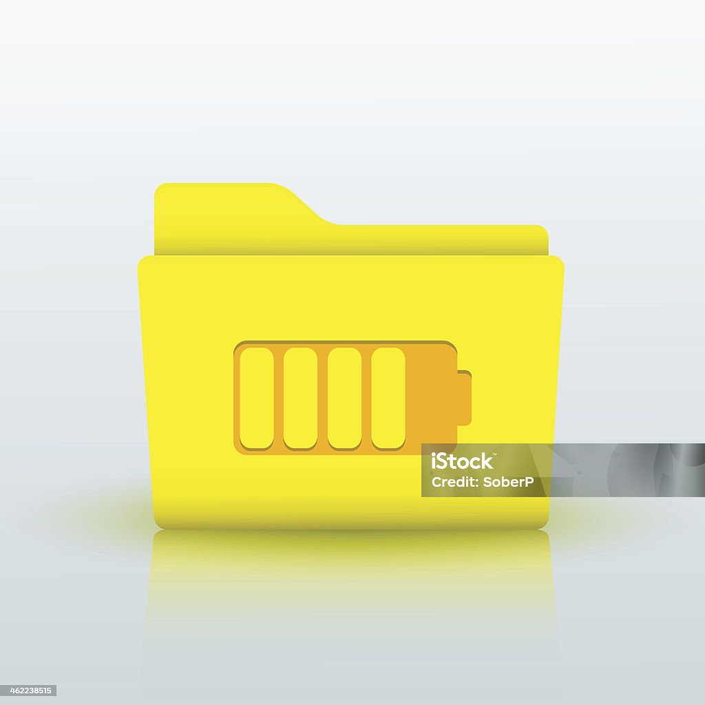 Vector yellow folder on blue background. Eps10 Art stock vector