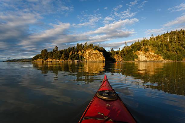 istock Kayaker heads toward land in remote Alaskan wilderness 462239935