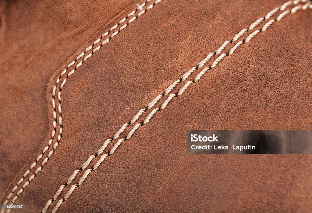 Leather Boot Background Leather boot with stitches background Leather Stock Photo