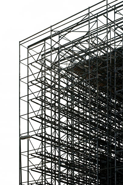 istock Construction of high-storage warehouse - isolated 462242851