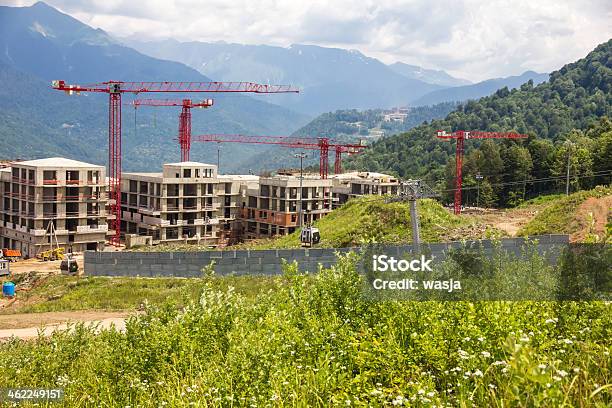 Building In The Mountains Stock Photo - Download Image Now - Construction Industry, Reinforced Concrete, Russia