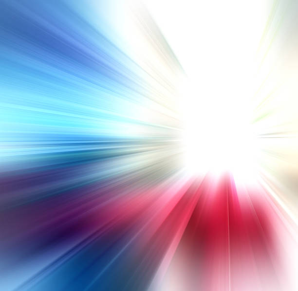 Abstract background in blue, yellow, white and red tones.