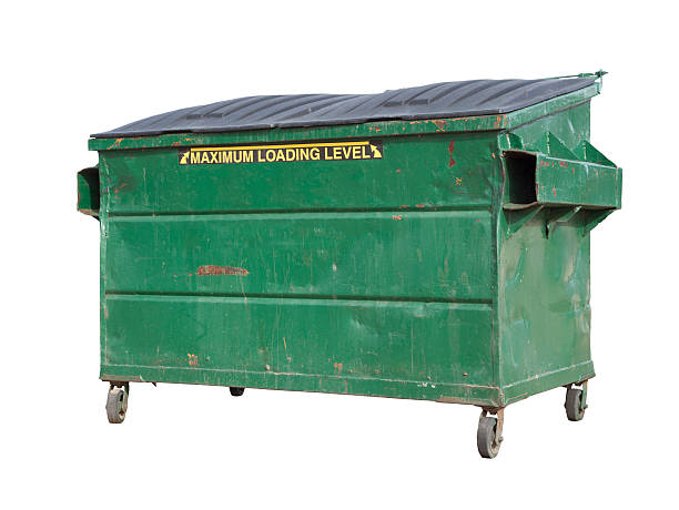 istock Green Trash or Recycle Dumpster On White with Clipping Path 462251537