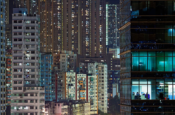 istock city night in Hong Kong 462251911