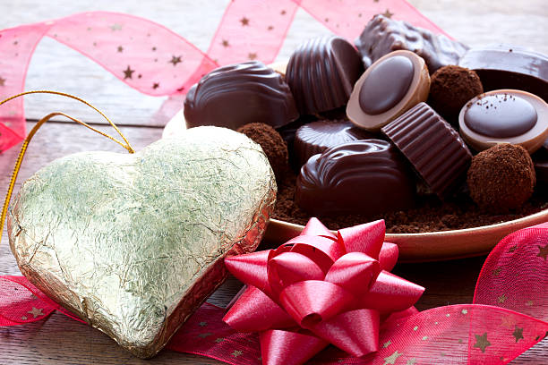 istock chocolate candy as a gift and heart of gold 462257845