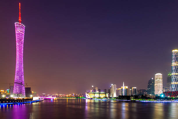 istock financial district at night in guangzhou china 462257853