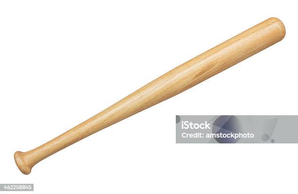 Wooden Baseball Bat Isolated On White Background Stock Photo - Download Image Now - Baseball Bat, Sports Bat, Baseball - Sport
