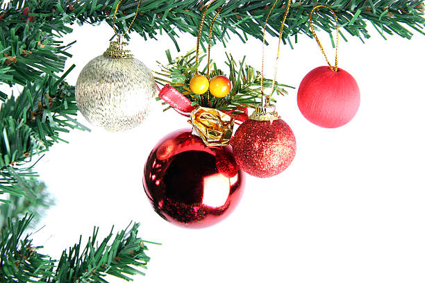 istock The Red balls hanging on Christmas tree. 462259117