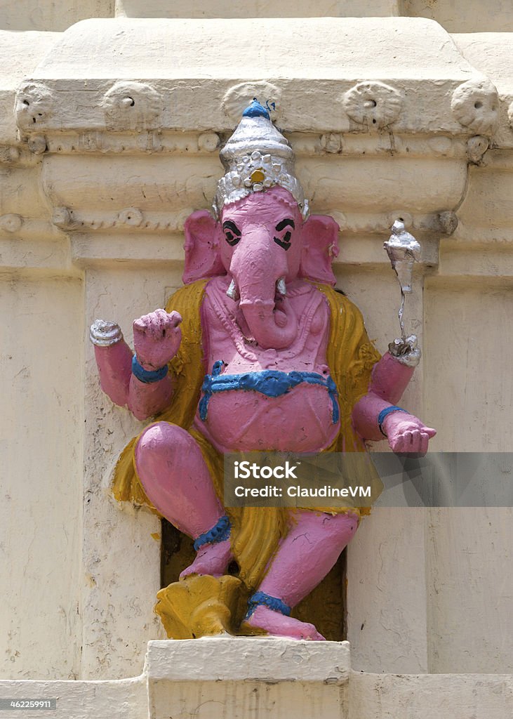 Pink Lord Ganesha in Lal Bagh, India's Bangalore. Pink Lord Ganesha in Lal Bagh, India's Bangalore. Partly damaged statue on white Kempe Gowda Tower in Botanical Garden of Bengaluru. Bangalore Stock Photo