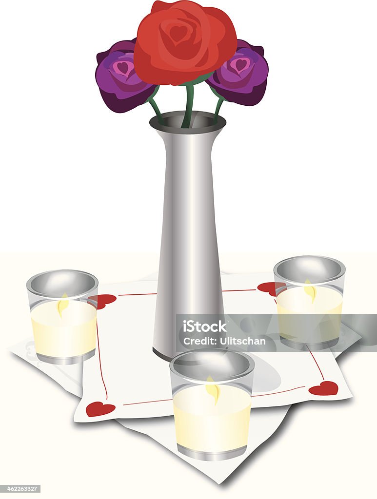 Vase de fleurs - clipart vectoriel de Amour libre de droits