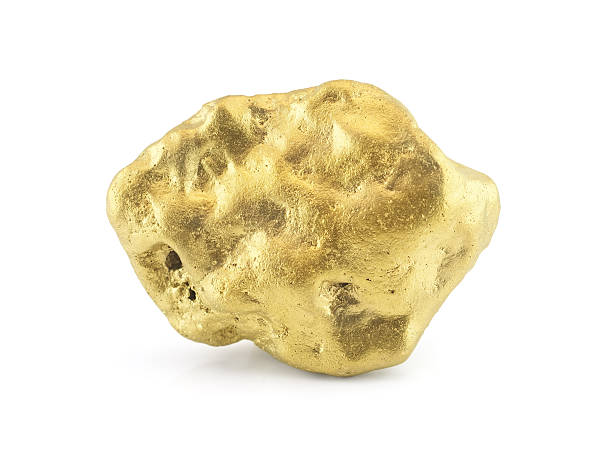 golden pepita - metal ore mineral stone block fotografías e imágenes de stock