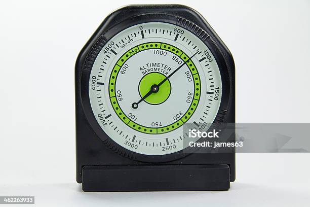 Altimeter Barómetro Com Fundo Branco - Fotografias de stock e mais imagens de Aviónica - Aviónica, Aço, Cabine de Piloto de Avião
