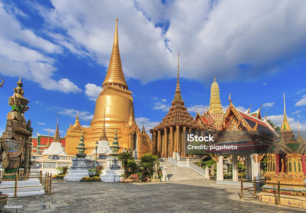 Wat Phra Kaeo, Temple  Bangkok, Asia Thailand Wat Phra Kaeo, Temple of the Emerald Buddha and the home of the Thai King. Wat Phra Kaeo is one of Bangkok's most famous tourist sites and it was built in 1782 at Bangkok, Thailand. Bangkok Stock Photo