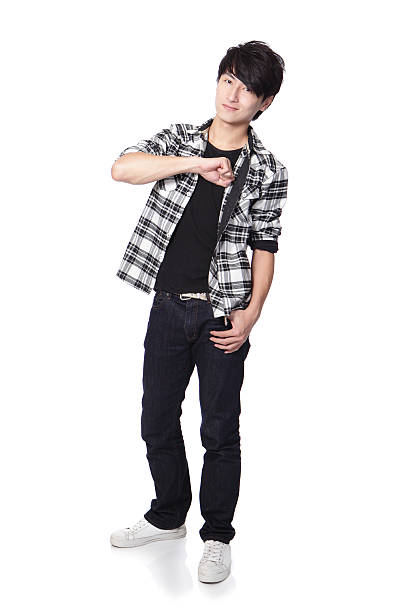 istock Casual young man in full body 462266503
