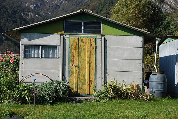 istock Garden Hut with Water Collecting Tank 462267151