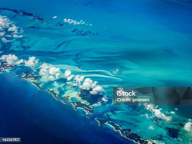Aerial View Of Caribbean Islands Chain Stock Photo - Download Image Now - Aerial View, Animal Markings, Blue