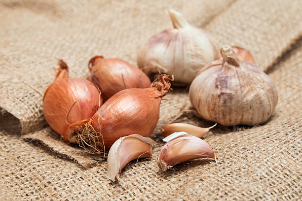 istock Garlic and onion close up 462275417