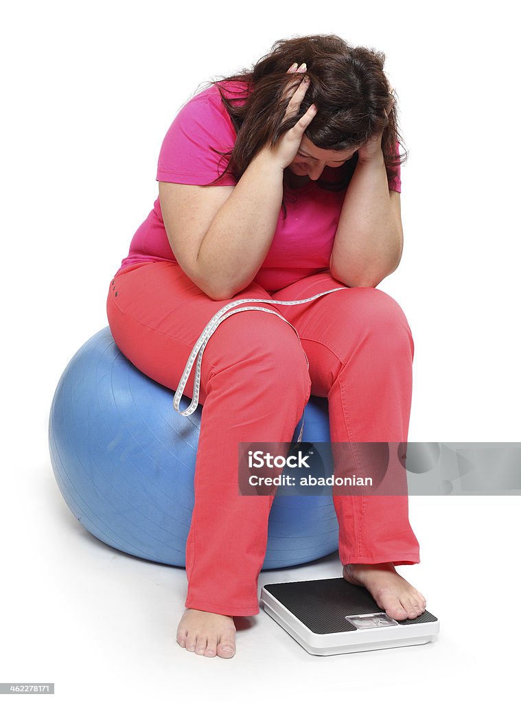 Mujer frustrada. - Foto de stock de Gordo - Complexión libre de derechos