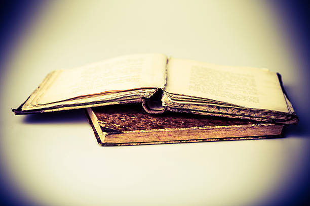 istock Beautiful old two books closeup on white background 462279583