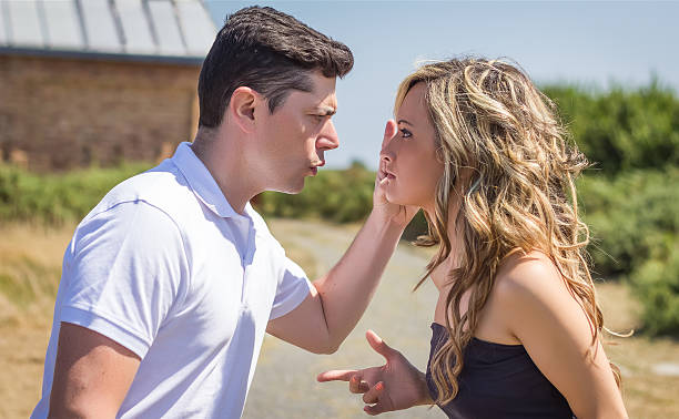 istock Couple outside having disagreement 462279661
